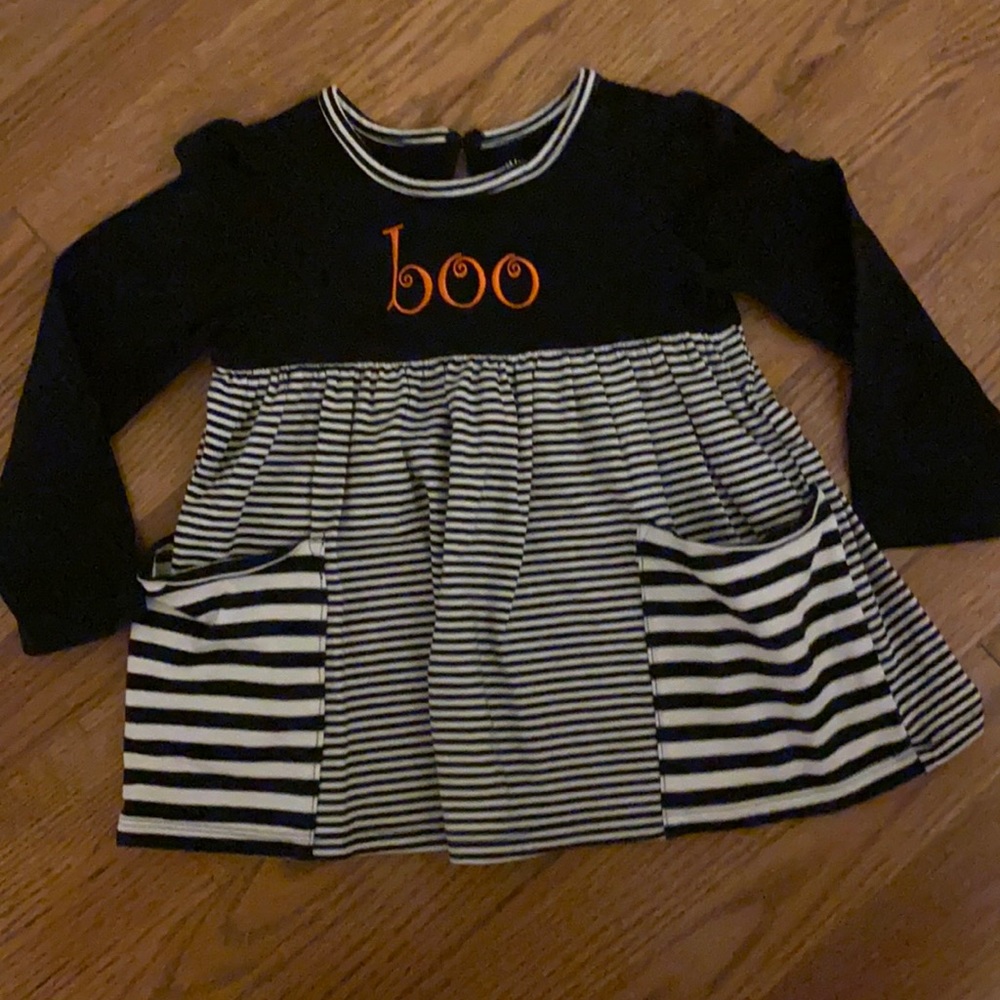 Little Me Tunic with Embroidered “Boo”, 3T